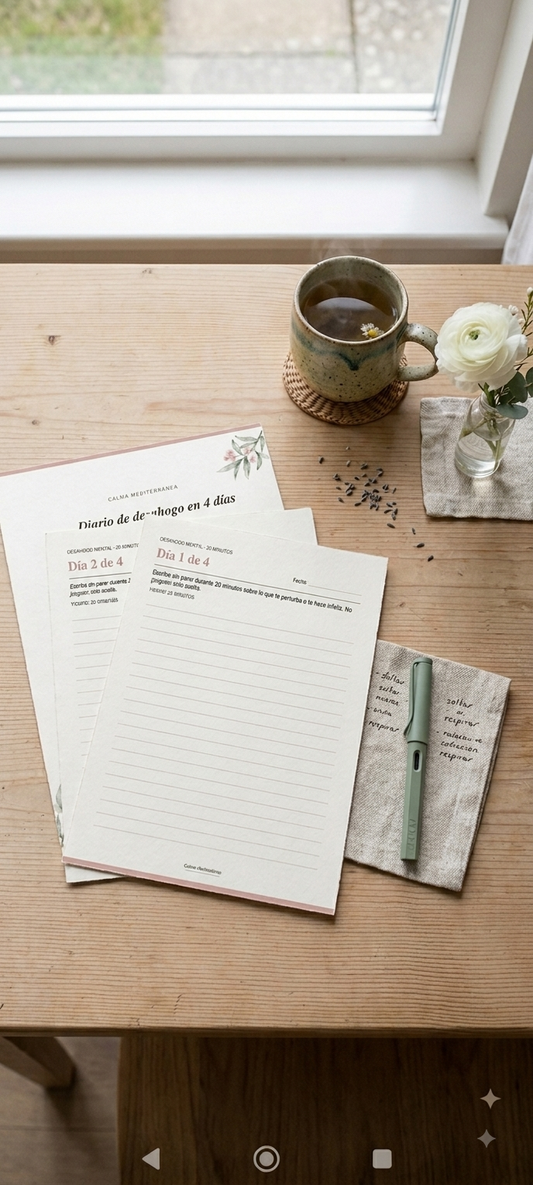 Diario de Desahogo 4 Días | Printable Escritura Expresiva PDF